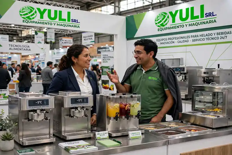 Exposición de maquinaria Yuli SRL en Feria