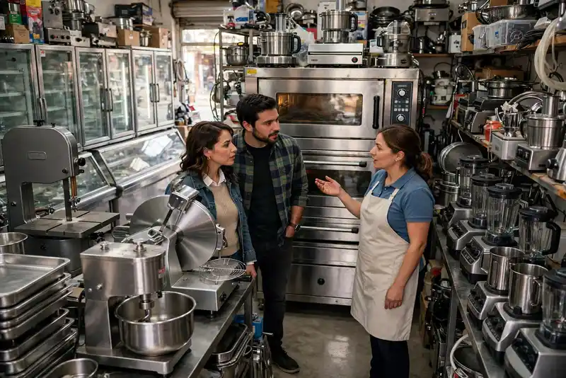 Salas de exhibición de hornos industriales y vitrinas